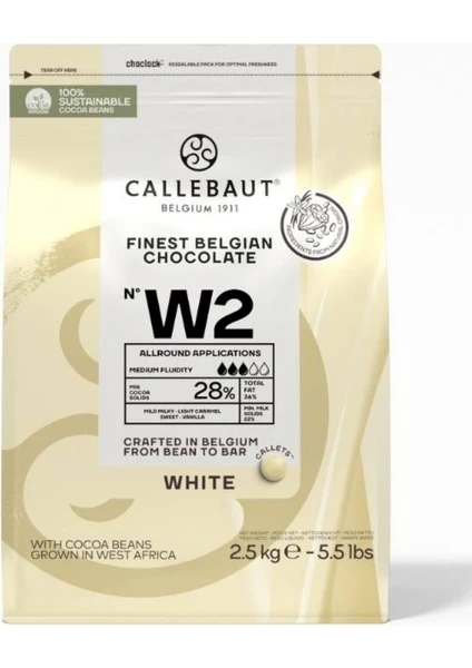 Pul Çikolata Beyaz Callebaut 811 1 Pul Çikolata Beyaz Callebaut 811