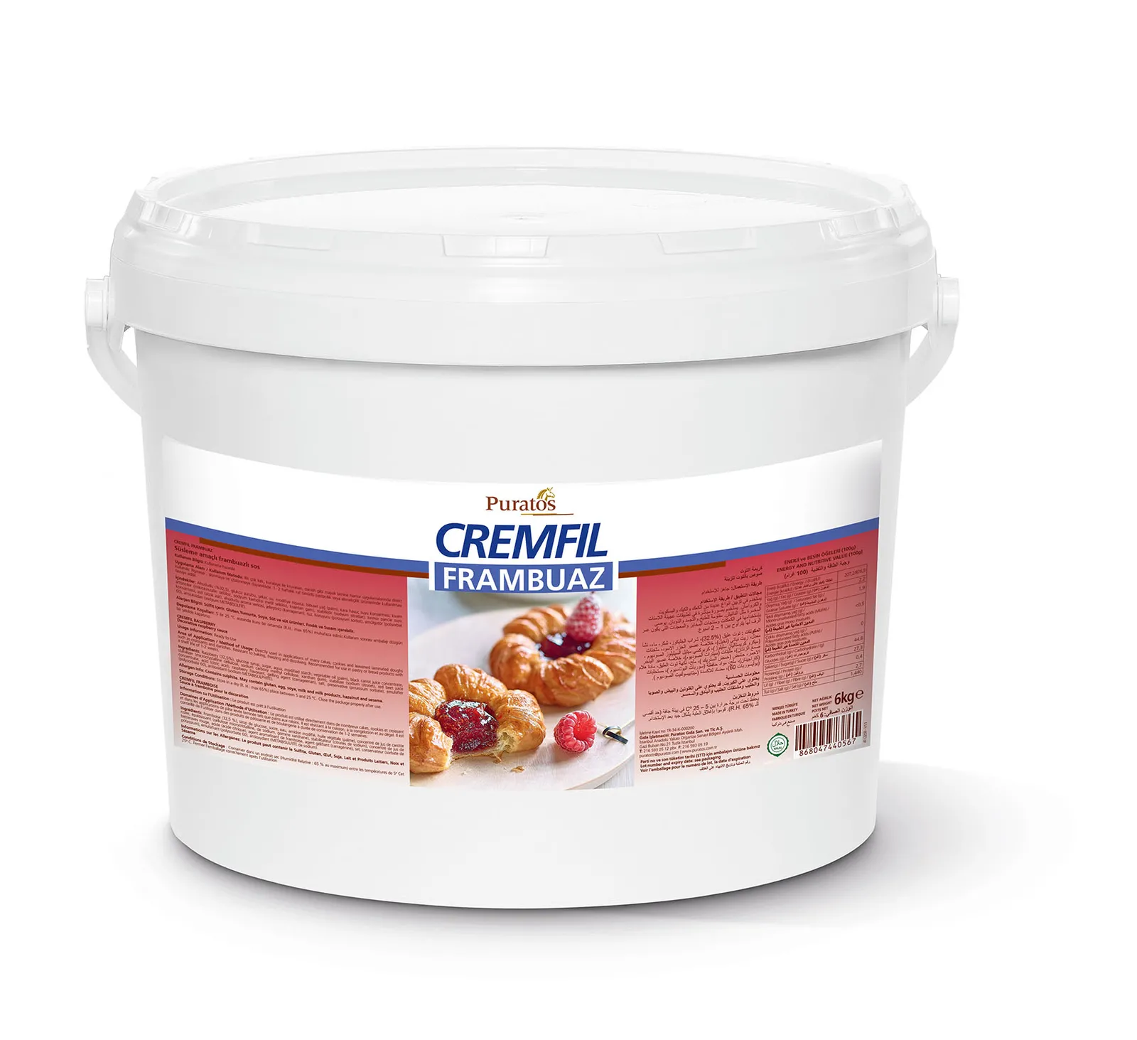 Cremfil Frambuaz Hazır Dolgu 6 KG Puratos 1 Cremfil Frambuaz Hazır Dolgu 6 KG Puratos