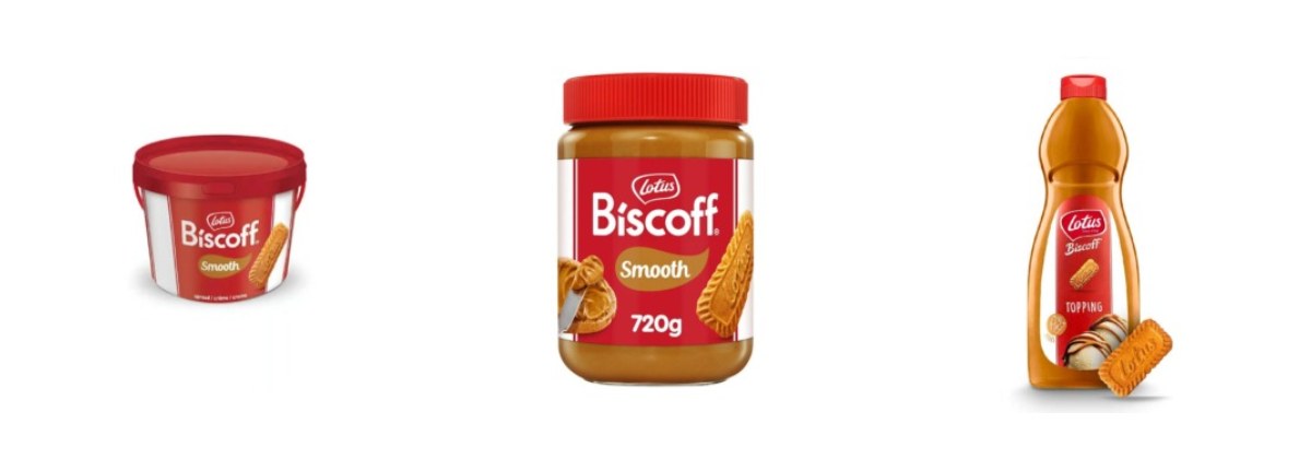 Lotus Biscoff Profesyonel Mutfak Rehberi: Format, Ambalaj ve Menü Kullanımı 1 Lotus Biscoff bisküvi kreması 8 kg kova, sürülebilir spread 720 g kavanoz ve topping sos 1 kg sıkma şişe