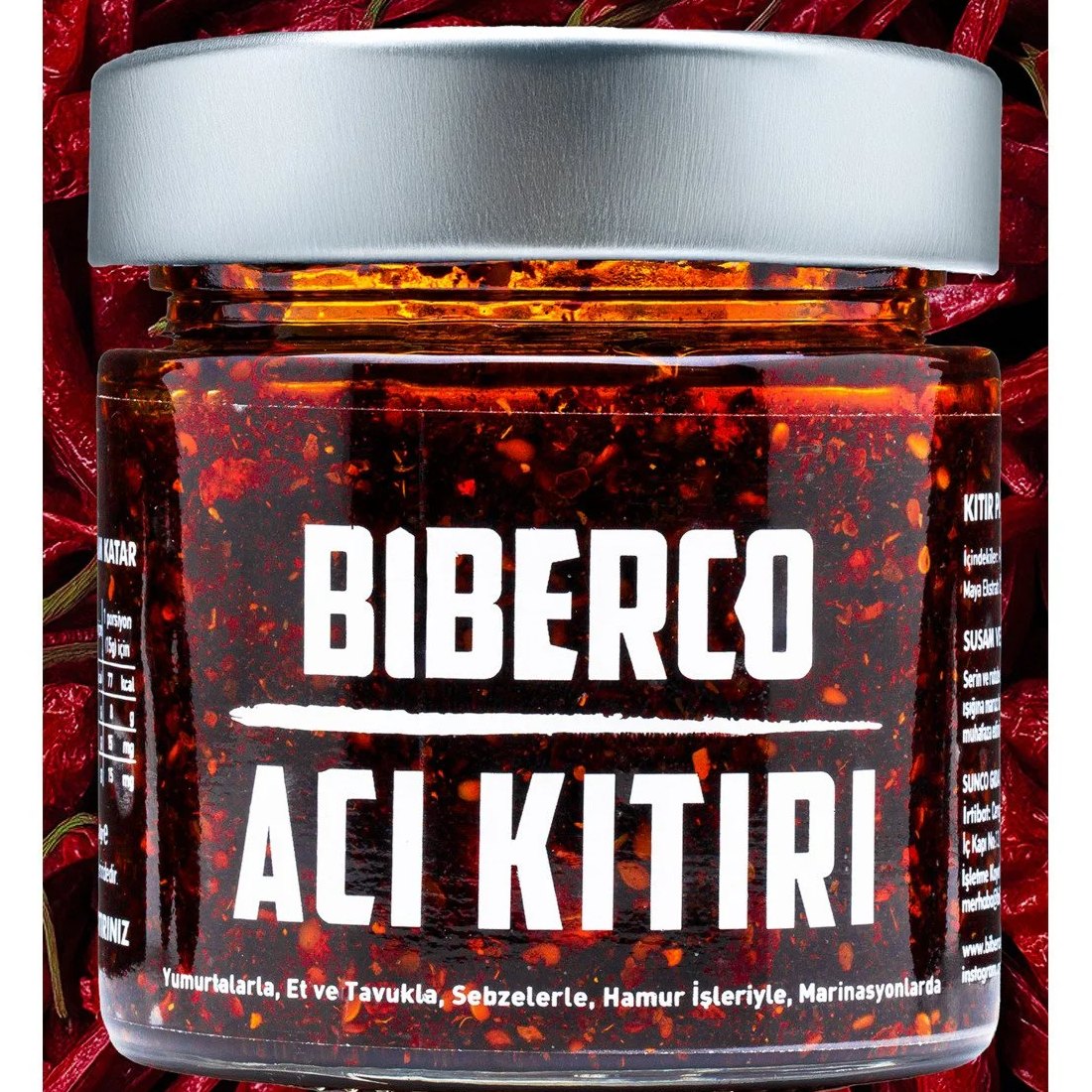 Biberco Acı Kıtırı 200 G (Çıtır Acı Biber Yağı) 1 Biberco Acı Kıtırı 200 g cam kavanoz – çıtır acı biber yağı (chili crisp) toptan