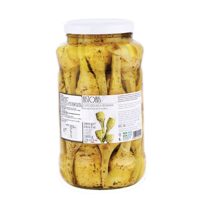 Ristoris Roman-Style Artichokes with Stems (Carciofi alla Romana) 2900 G 1 Ristoris Roman-Style Artichokes with Stems (Carciofi alla Romana) 2900 g glass jar